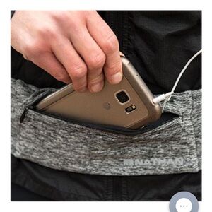 Nathan Gray Zippered Pocket Storage Running Belt size L
